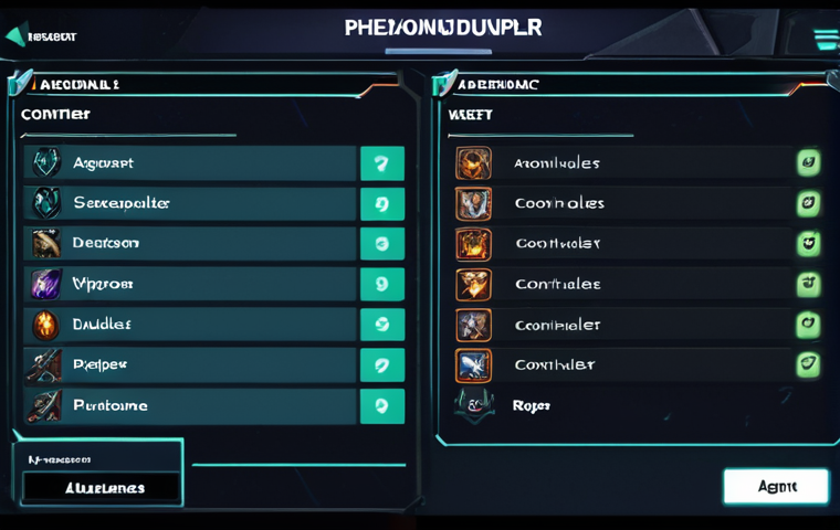 ** A Valorant agent selection screen highlighting different agent types (Duelist, Controller) with Dutch descriptions, showing the Agent Contract system. Focus on Phoenix or Reyna (Duelist) and Brimstone or Viper (Controller). The interface should be clear and easy to understand for a new player.

**