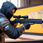 **Prime Vandal in action:** A VALORANT player is confidently aiming down sights with the Prime Vandal skin. The background showcases a typical VALORANT map setting (Bind, Ascent, etc.), emphasizing the weapon's sleek design and satisfying sound effects. The overall mood is focused and competitive, reflecting the skin's popularity among players seeking performance.