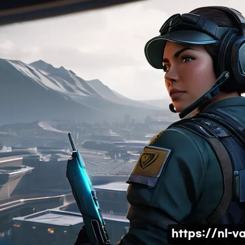 발로란트 미니맵 설정법 - Valorant Agent's Tactical Glance** A detailed, high-resolution image of a Valorant agent, Raze, ful...