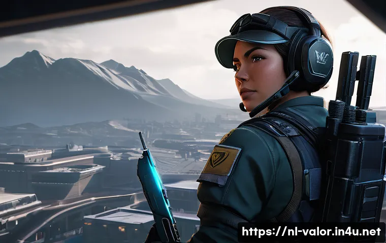 발로란트 미니맵 설정법 - Valorant Agent's Tactical Glance** A detailed, high-resolution image of a Valorant agent, Raze, ful...