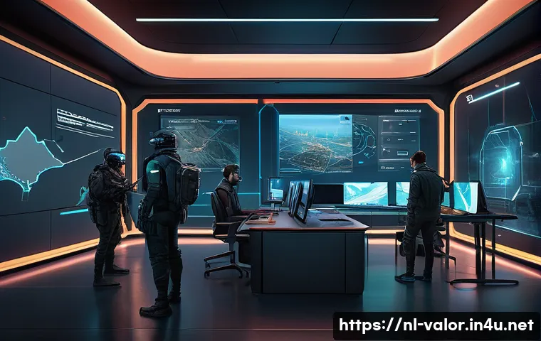 발로란트 캐릭터별 전술 가이드 - A detailed scene of a Valorant map control point, showing a team of diverse agents strategically pos...