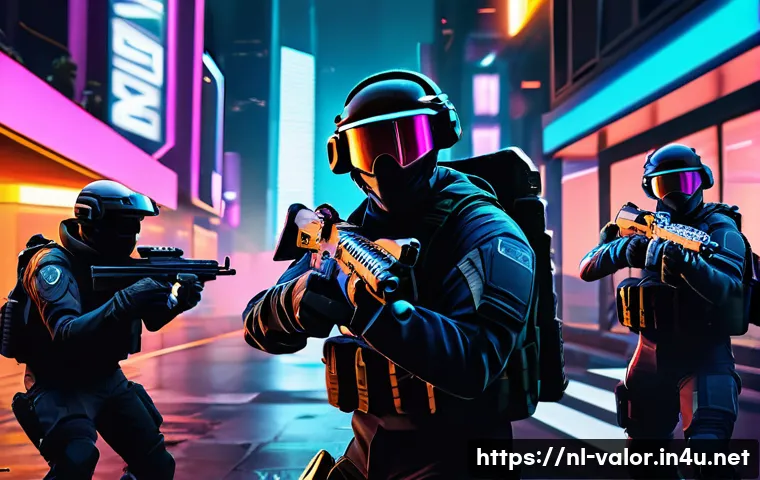 발로란트 모바일 버전 루머 - A dynamic and detailed scene of a mobile tactical shooter game inspired by Valorant, showcasing a di...
