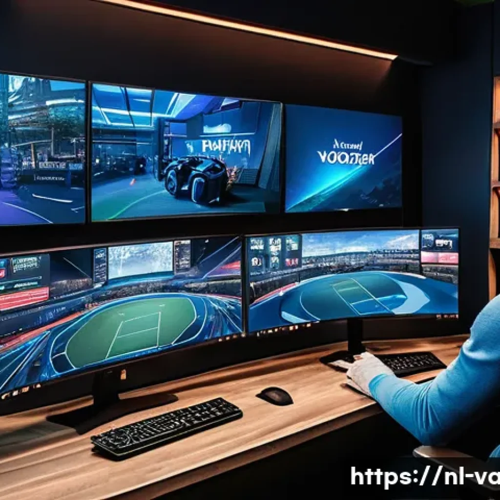 발로란트 유저 중심 콘텐츠 제작 - A dynamic esports team in a sleek, modern gaming room in Amsterdam, Netherlands, focused intensely o...