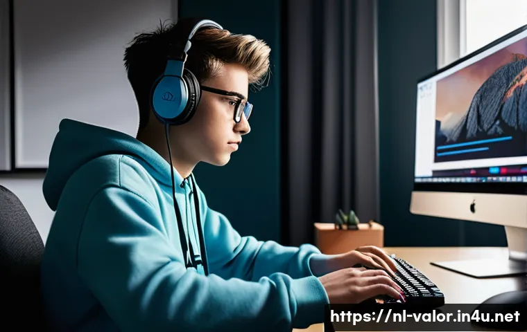 발로란트 계정 생성 및 연동 - A modern Dutch teenager sitting at a sleek gaming desk in a cozy Amsterdam apartment, wearing casual...