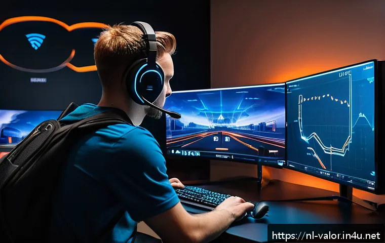 발로란트 타격 판정 시스템 - A high-tech gaming setup showcasing a professional gamer intensely focused on playing Valorant. The ...