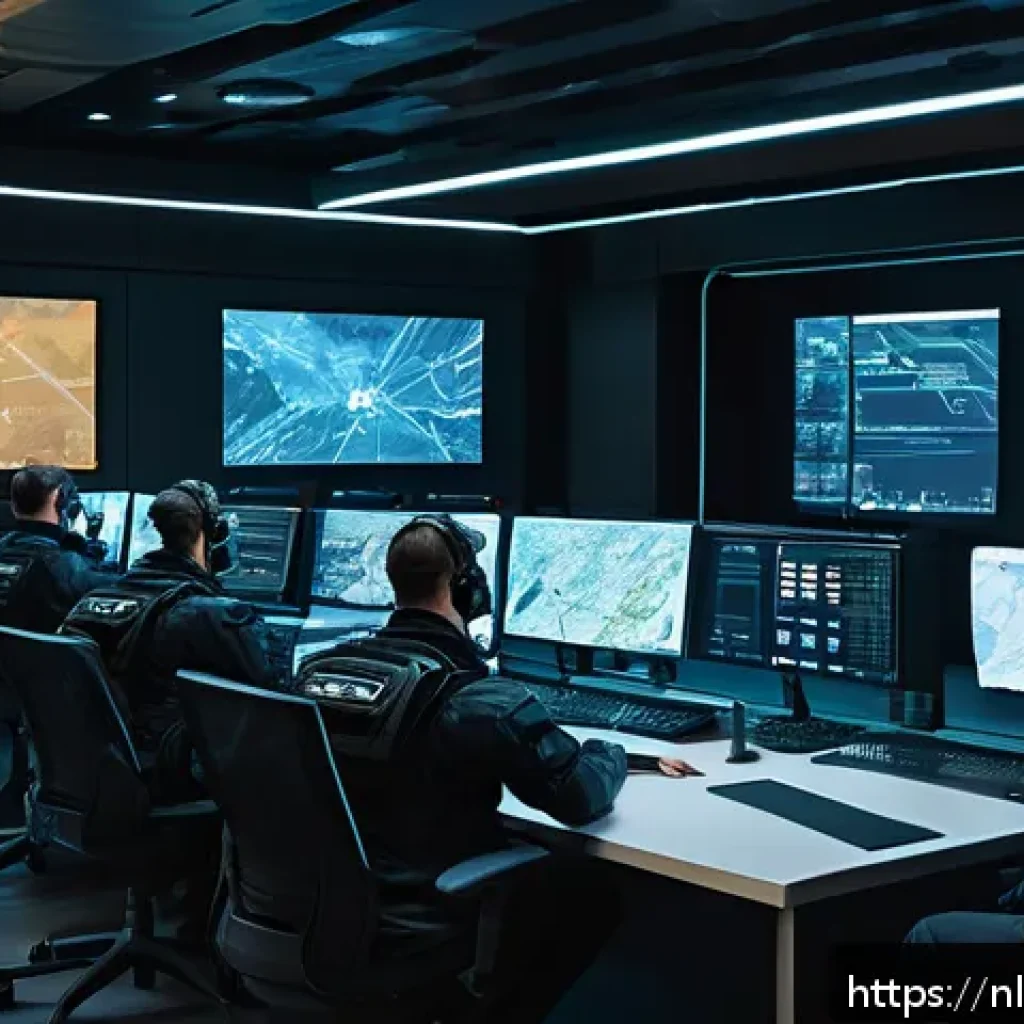 발로란트 방어 맵별 전략 - A dynamic Valorant team in a high-tech control room, coordinating defense strategies with clear comm...